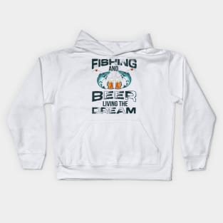 Fishing and Beer Kids Hoodie